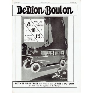 DeDion-Bouton(ドディオン・ブートン)　1926年クラシックカーのヴィンテージ広告 0036