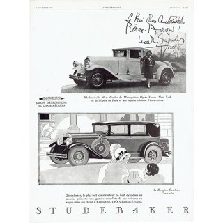 STUDEBAKER（スチュードベーカー）1929年クラシックカーのヴィンテージ広告 0046