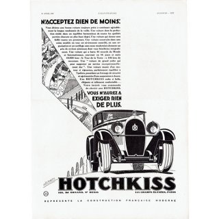 HOTCHIKISS（オチキス）1930年クラシックカーのヴィンテージ広告 0049