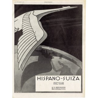 HISPANO-SUIZA（イスパノ・スイザ） 1927年のヴィンテージ広告 0052