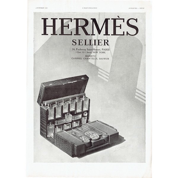 Hermès（エルメス）のクルーズ旅行用グッズのヴィンテージ広告 1930年