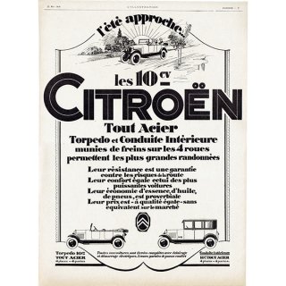 Citroën（シトロエン）1926年 フレンチヴィンテージ広告  0075