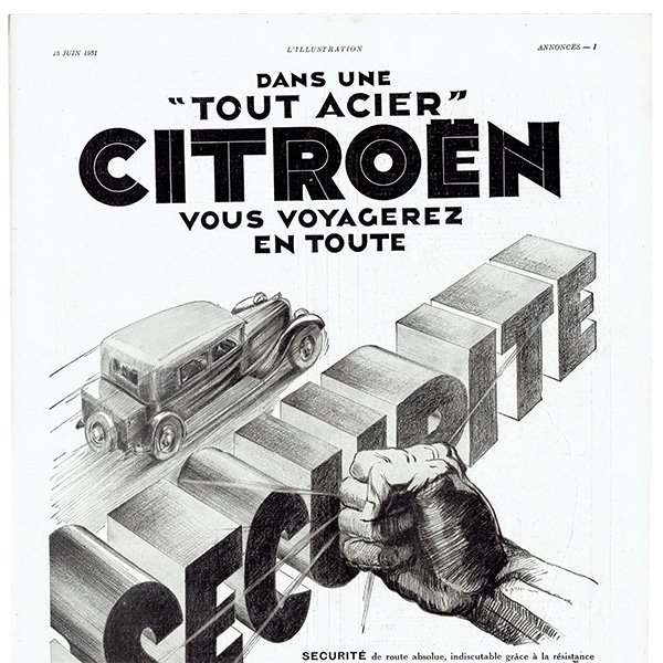 Citroën（シトロエン）1931年 フレンチヴィンテージ広告  0077