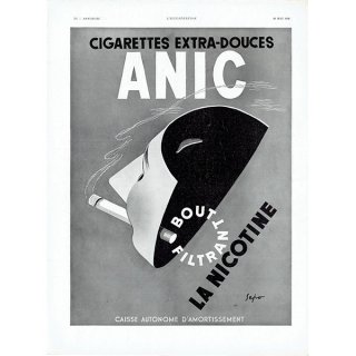 ANIC CIGARETTES（たばこ）のヴィンテージ広告 SEPO 1938年 0196