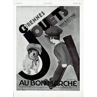 パリの老舗百貨店 Au Bon Marché (ボン・マルシェ)のヴィンテージ広告 1929年 0198