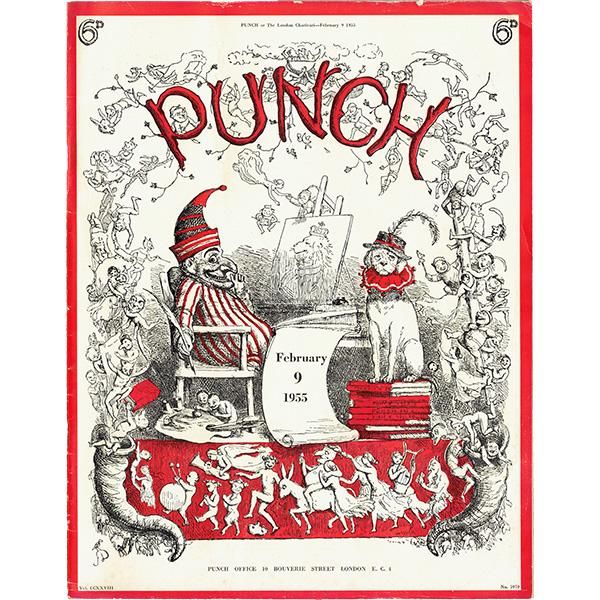 中華のおせち贈り物 イギリスの週刊風刺漫画雑誌PUNCH(パンチ)1955年2月9日号 0207 アンティーク雑貨
