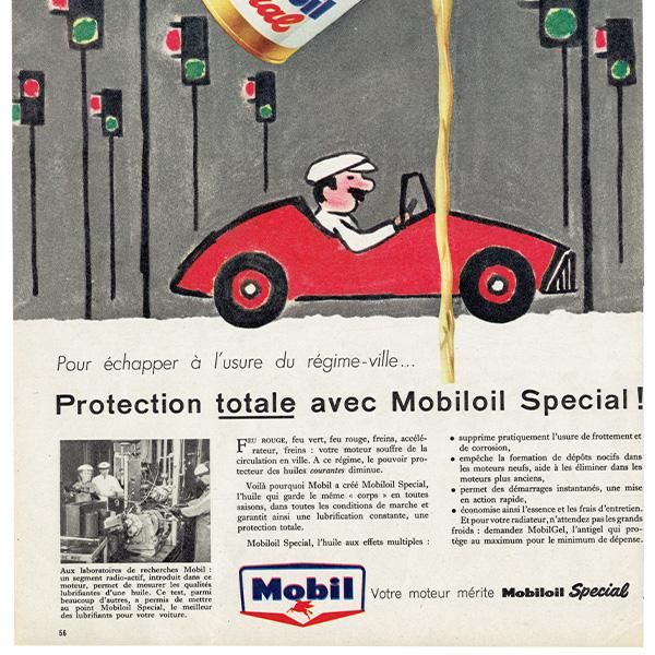 SAVIGNAC(レイモン・サヴィニャック) mobil oil ヴィンテージ広告