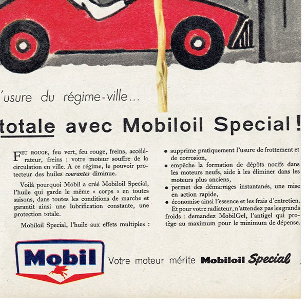 SAVIGNAC（レイモン・サヴィニャック） mobil oil ヴィンテージ広告