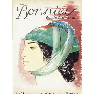 スウェーデンの古い雑誌表紙 Bonniers 1924-10-25 Nr43 (ヴィンテージプリント) 0226