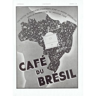 フレンチヴィンテージ広告（CAFÉ de BRÉSIL） カフェ コーヒー 1936年 0234