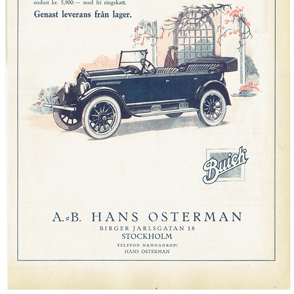 スウェーデンヴィンテージ広告 / Buick 4（ビュイック） 1924年 0242