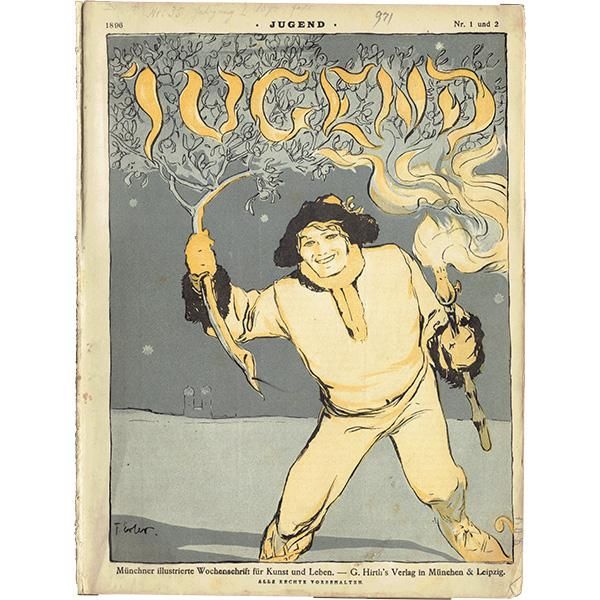 ドイツのイラスト文芸雑誌JUGEND（ユーゲント） 1896創刊号 NR.1-2