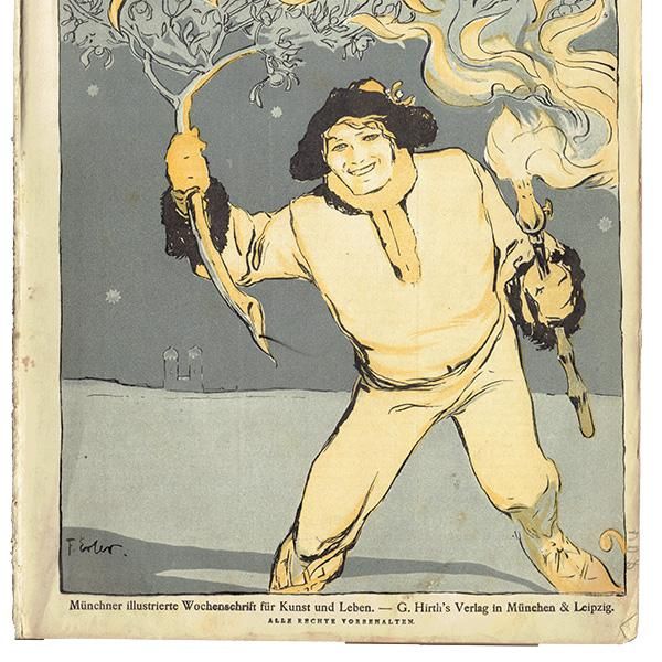 大きな海外アンティーク雑誌 ドイツのイラスト文芸雑誌JUGEND（ユーゲント） 1896創刊号 NR.1-2