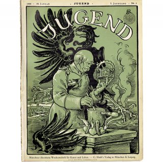 ドイツのイラスト文芸雑誌JUGEND（ユーゲント） 1896-1-18 NR.3  0002