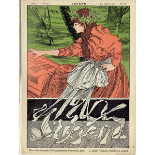 ドイツのイラスト文芸雑誌JUGEND（ユーゲント） 1896-3-7 NR.10  0009