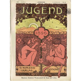 ドイツのイラスト文芸雑誌JUGEND（ユーゲント） 1896-5-30 NR.22  0021