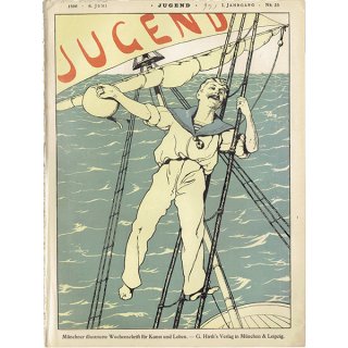 ドイツのイラスト文芸雑誌JUGEND（ユーゲント） 1896-6-6 NR.23  0022