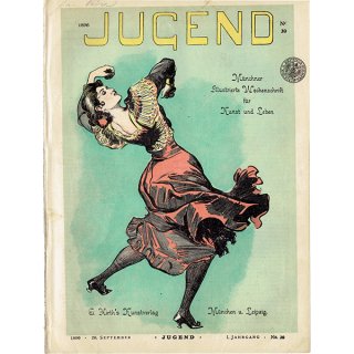 ドイツのイラスト文芸雑誌JUGEND（ユーゲント） 1896-9-26 NR.39  0038