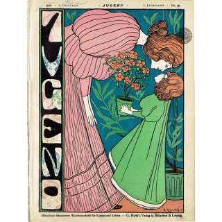 ドイツのイラスト文芸雑誌JUGEND（ユーゲント） 1896-10-3 NR.40  0039