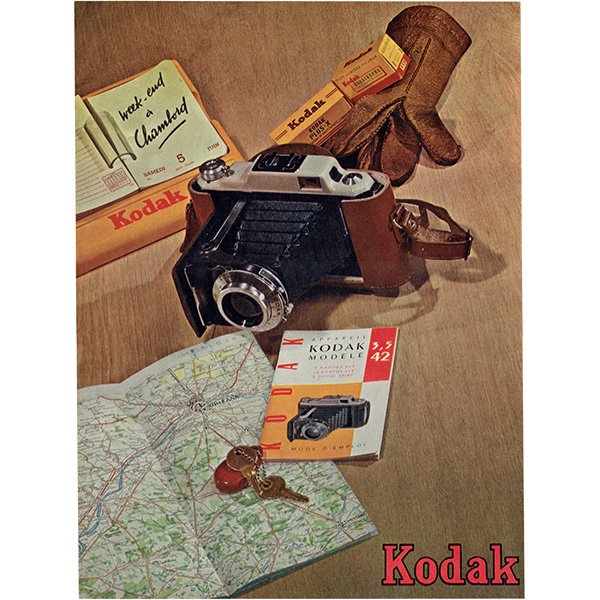 フランス ヴィンテージ広告 / KODAK カメラ 1954年 0262