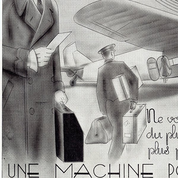 フレンチヴィンテージ広告 / タイプライター（UNDERWOOD） 1929年 0266