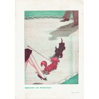 フレンチヴィンテージプリント / テリアとダックス（Pem）1933年 0268