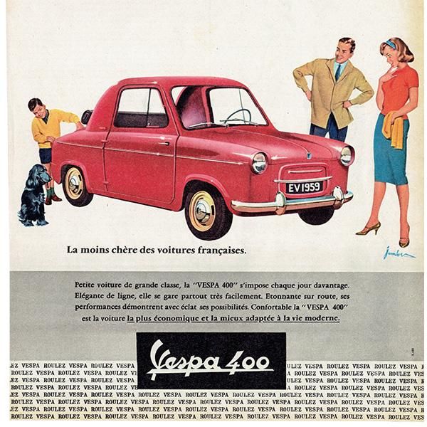 Yahoo!オークション - Vespa ベスパ 1959年 Vespa 400 イラスト