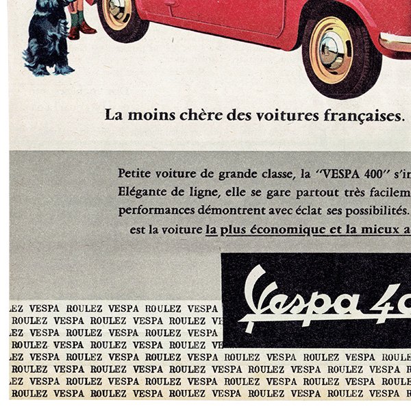 フレンチヴィンテージ広告 / Vespa 400 ベスパ 1959年 0106