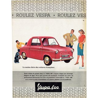 フレンチヴィンテージ広告 / Vespa 400 ベスパ 1959年 0106
