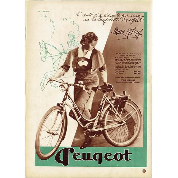 フランス ヴィンテージ広告 / Peugeot（プジョー）自転車 1937年