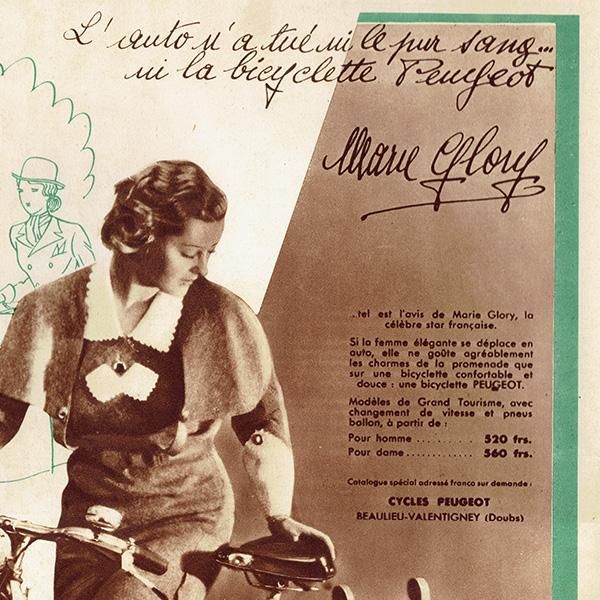 フランス ヴィンテージ広告 / Peugeot（プジョー）自転車 1937年