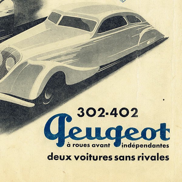 クラシックカー フレンチヴィンテージ広告 / Peugeot（プジョー）302