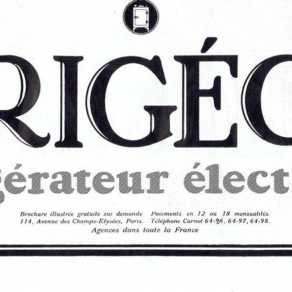 フレンチヴィンテージ広告 / FRIGECO 1931年 0277