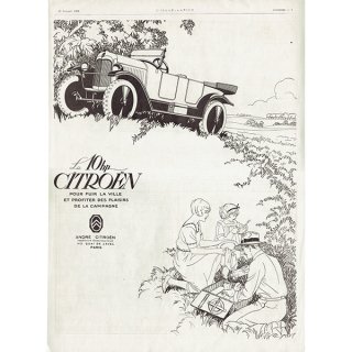 クラシックカー フレンチヴィンテージ広告 / Citroën シトロエン 1924年  0110
