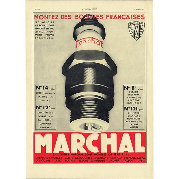 新素材新作 MARCHAL（マーシャル） 1931年 / フランスの古い広告 その他
