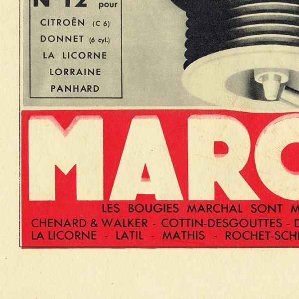 MARCHAL（マーシャル）1928年 フランスの古い広告（ヴィンテージ