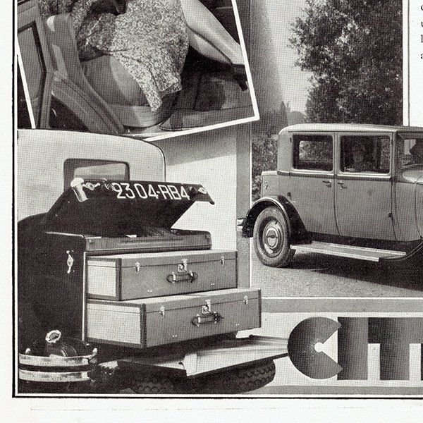 クラシックカー フレンチヴィンテージ広告 / Citroën シトロエン 1930年  0125