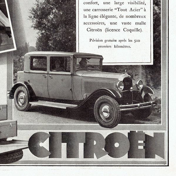 クラシックカー フレンチヴィンテージ広告 / Citroën シトロエン 1930年  0125