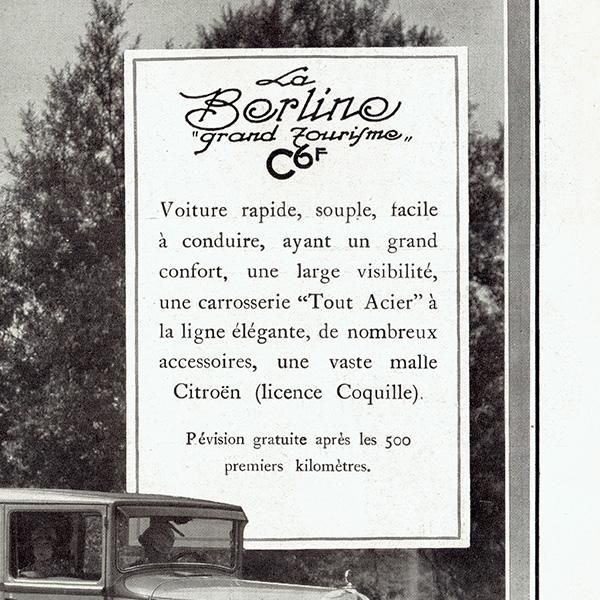 クラシックカー シトロエン（Citroën）1930年 / フランスの古い