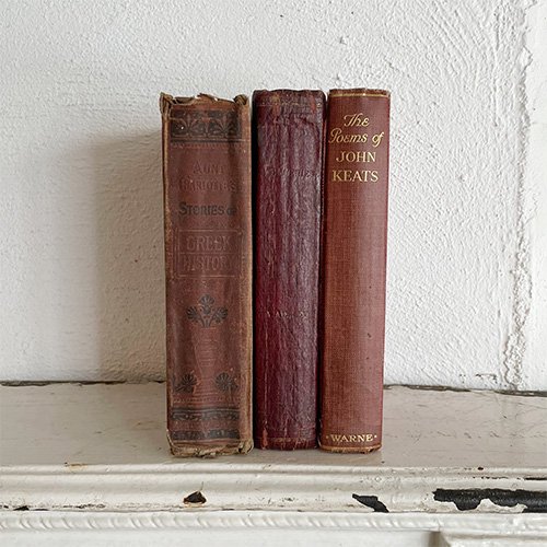 イギリス アンティークブック 古い洋書 3冊セット ディスプレイ061