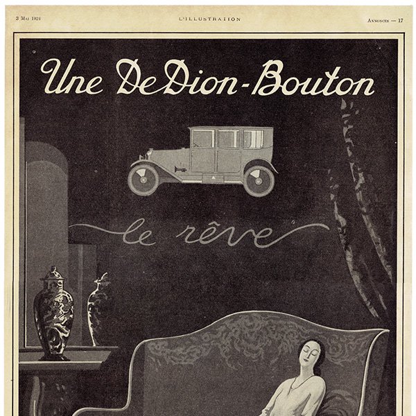 DE DION BOUTON（ド・ディオン・ブートン）クラシックカー 1924年 / フレンチヴィンテージ広告 0128<img class='new_mark_img2' src='https://img.shop-pro.jp/img/new/icons5.gif' style='border:none;display:inline;margin:0px;padding:0px;width:auto;' />