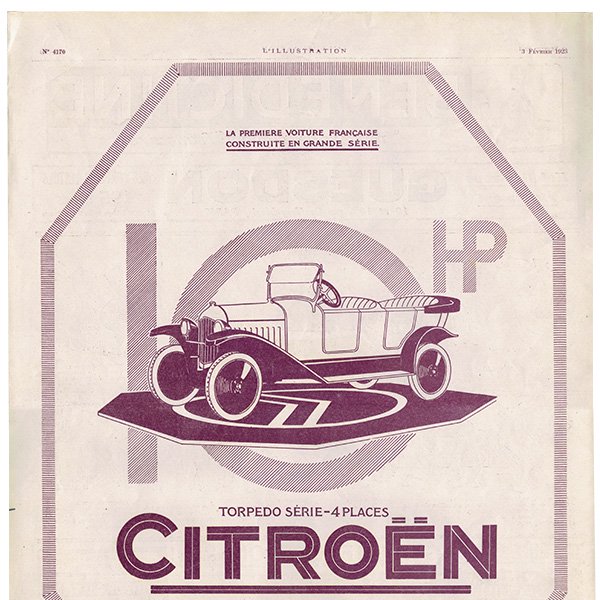 クラシックカー フレンチヴィンテージ広告 / Citroën シトロエン 1923年  0131<img class='new_mark_img2' src='https://img.shop-pro.jp/img/new/icons5.gif' style='border:none;display:inline;margin:0px;padding:0px;width:auto;' />