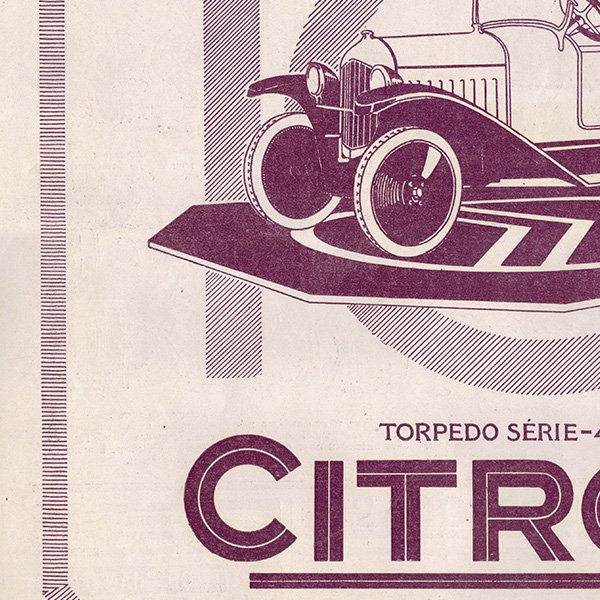 クラシックカー フレンチヴィンテージ広告 / Citroën シトロエン 1923年  0131<img class='new_mark_img2' src='https://img.shop-pro.jp/img/new/icons5.gif' style='border:none;display:inline;margin:0px;padding:0px;width:auto;' />