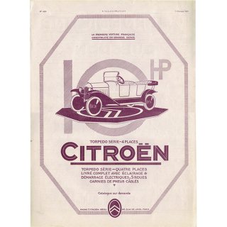 クラシックカー フレンチヴィンテージ広告 / Citroën シトロエン 1923年  0131