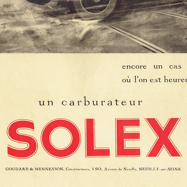 SOLEX（ソレックス）キャブレター 1931年 / フレンチヴィンテージ広告 0132
