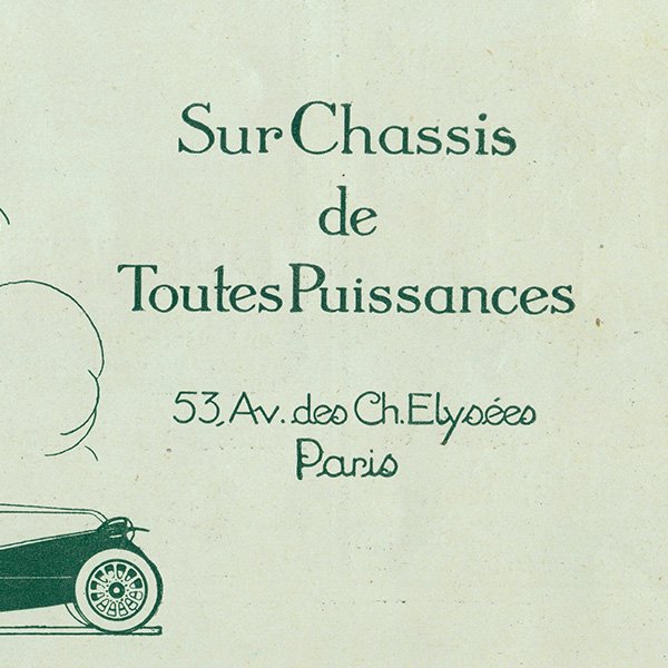 クラシックカー ルノー（RENAULT） 1923年 / フレンチヴィンテージ広告 0135
