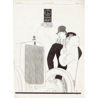 クラシックカー ジョルジュ・イラット（GEORGES IRAT） 1924年 / フレンチヴィンテージ広告 0136