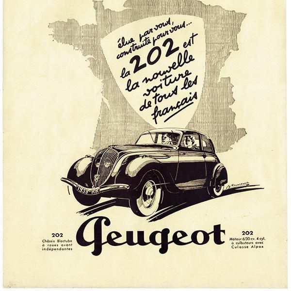 饷å ץ硼202PEUGEOT 1938ǯ / ե󥹤θŤʥơ 0146