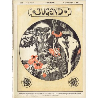 ドイツのイラスト文芸雑誌JUGEND（ユーゲント）アールヌーヴォー  1897-1-16 NR.3  0054