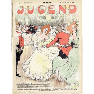 ドイツのイラスト文芸雑誌JUGEND（ユーゲント）アールヌーヴォー  1897-2-6 NR.6  0057